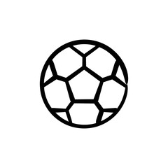 Obraz premium Football ball hand-drawn icon vector graphic illustration