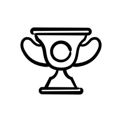 Trophy prize hand-drawn icon vector graphic illustration