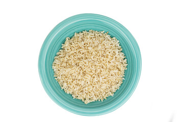 the boil rice in the plate