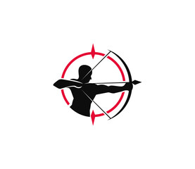 Archer Logo &ndash; Precision Aim Symbol &ndash; Archery Icon