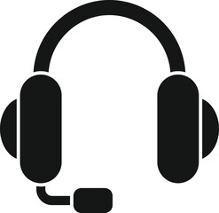 Headset icon simple vector. Contact call. Email web