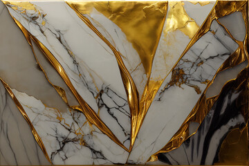 Gold and white marble stone 