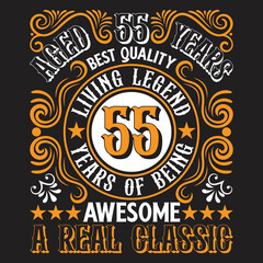 Vintage Birthday  t shirt design with Birthday elements or Hand drawn Birthday typography design
