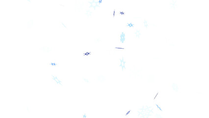 Whimsical frosty isolated snowflakes 