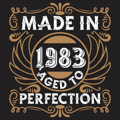 Vintage Birthday  t shirt design with Birthday elements or Hand drawn Birthday typography design
