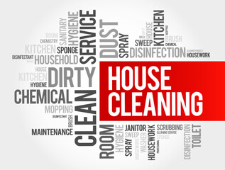 House Cleaning word cloud collage, concept background