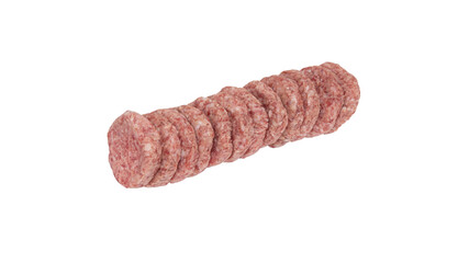 raw meatballs on isolated white background. traditional Turkish food köfte