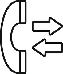 Respond call icon outline vector. Contact customer. Email info