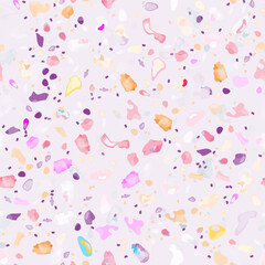 Terrazzo Texture Vector. Flooring Seamless Pattern