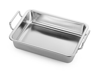 Fototapeta na wymiar stainless steel pan isolated on white.
