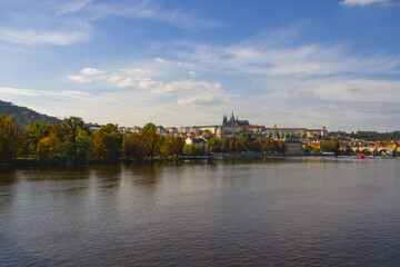 Fototapeta premium Paysage urbain de Prague, République Tchèque