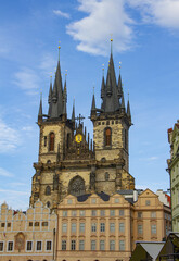 Fototapeta na wymiar Église de Notre-Dame de Týn, Prague, République Tchèque