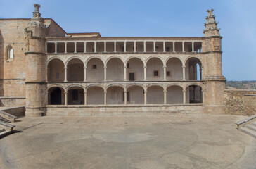 Fototapeta na wymiar Charles V arcade of Convent of San Benito, Alcantara, Spain