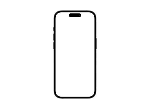 mockup smartphone iPhone 14 Pro Max with blank transparent png screen on the white background. Apple is a multinational technology company. Batumi, Georgia - October 5, 2022