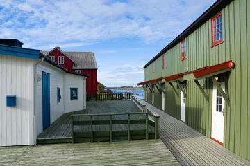 Tuinposter Wooden architecture of fishing village - Andenes, Vesteralen, Norway © Mariusz Świtulski