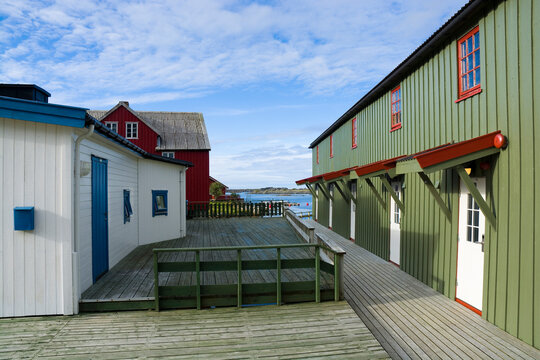 Wooden architecture of fishing village - Andenes, Vesteralen, Norway