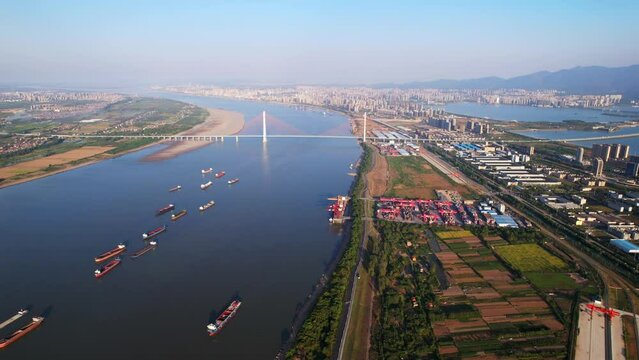 view of ship in river