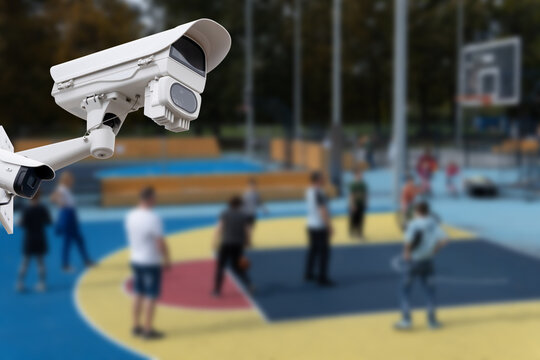 CCTV monitoring, security cameras in a school