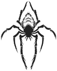 black spider isolated