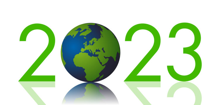 Carte de vœux 2023, sur la protection de l’environnement, l’écologie et la lutte contre le dérèglement climatique avec les énergie renouvelable.