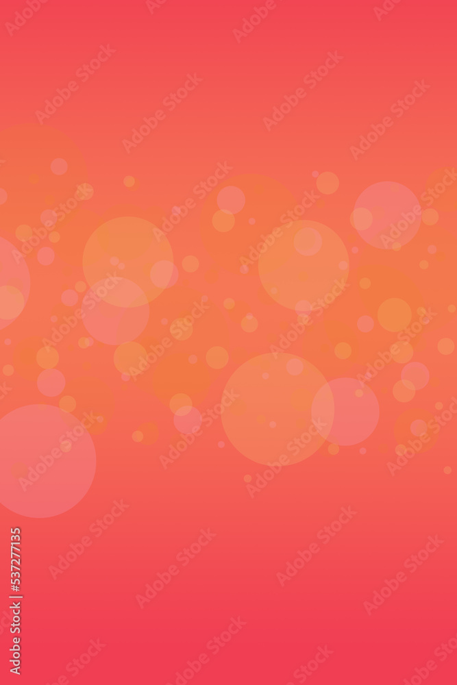 Wall mural red and orange gradient background with bokeh lights and free space