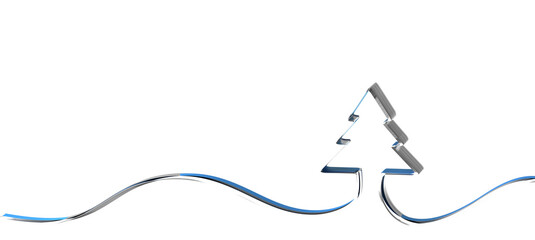 abstract christmas tree 3d rendering