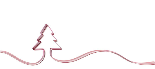 Abstract winter scene with christmas tree