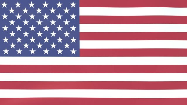 風にはためく国旗の3DCG動画、アメリカ合衆国
