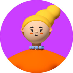 Gemale office worker 3d character