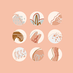 abstract Instagram highlight stories cover set