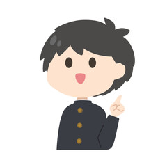 男子学生　イラスト