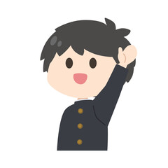 Obraz premium 男子学生 イラスト