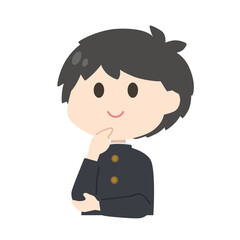 男子学生　イラスト