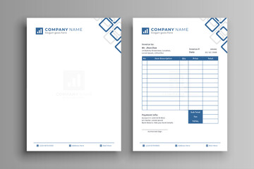 Modern Business Letterhead & Invoice Design Template