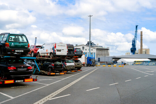 Kiel, Ostuferhafen In Germany - I Is The Cargo And Logistics Center On The Kiel Fjord. Ferry Traffic To The Baltic States, Western Sweden And Russia Is Concentrated In The Largest Part Of Kiel's Port.