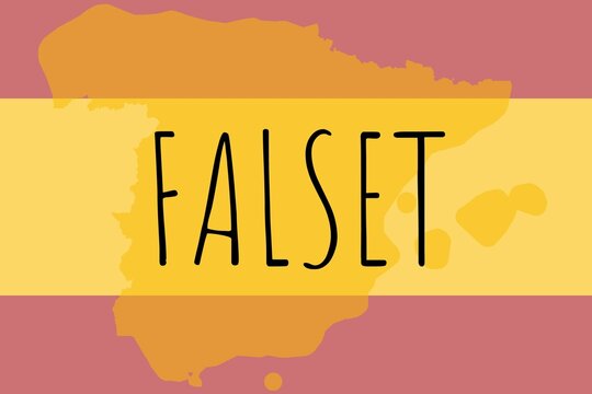Falset: Illustration mit dem Namen der spanischen Stadt Falset