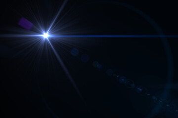 Natural, Sun flare on the black background