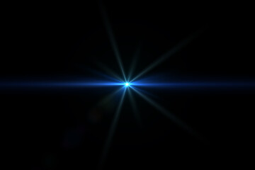 Natural, Sun flare on the black background