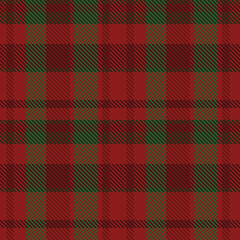 Tartan pattern,Scottish traditional fabric seamless Christmas tone, green and red background	
