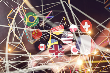 national flags of different countries.