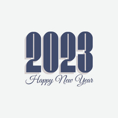 Vector illustration of happy new year 2023 logo modern
