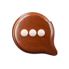 Chat message notification icon isolated 3d render Illustration