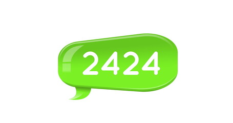 Image of 2424 messages on white background