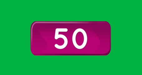Image of 50 notifications on green background