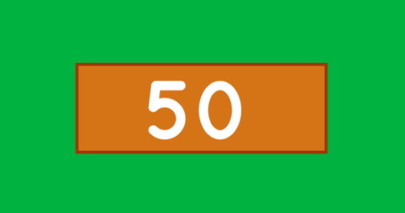 Image of 50 messages on green background