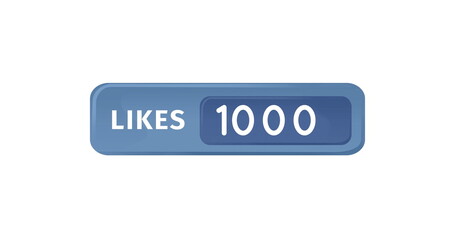 Image of 1000 likes over white background