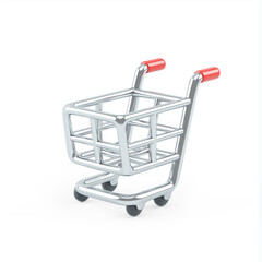 3d illustration of a shopping cart