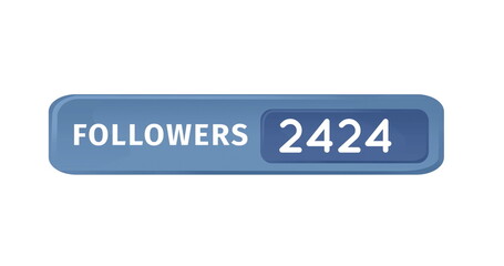 Image of 2424 followers on white background