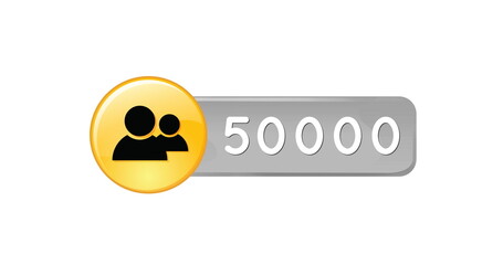 Image of 50000 users on white background