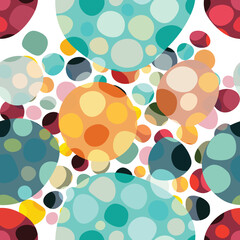 Colored circle seamless pattern. Vector.